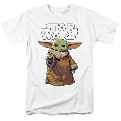 Front - Star Wars The Mandalorian Mens Calm Grogu T-Shirt