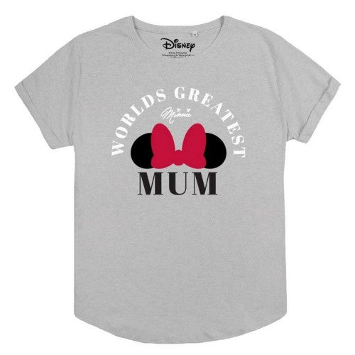 Front - Disney Womens/Ladies Worlds Greastest Mum Minnie Mouse Fashion T-Shirt