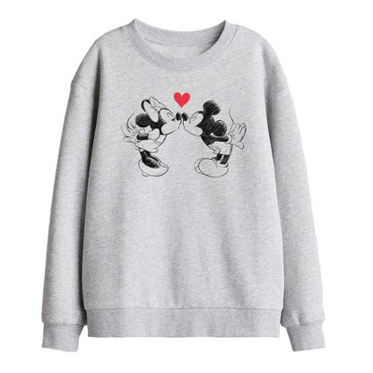 Front - Disney Childrens/Kids Mickey Mouse & Minnie Mouse Sketch Kiss Sweatshirt