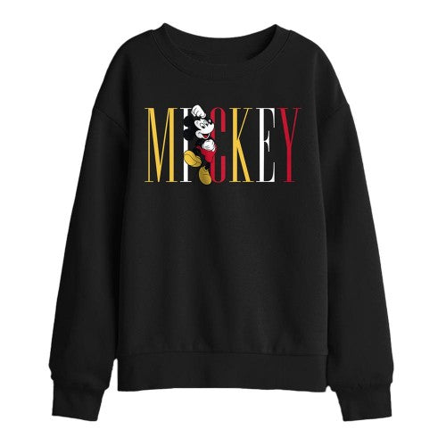 Front - Disney Childrens/Kids Mickey Mouse Multicolour Name Sweatshirt