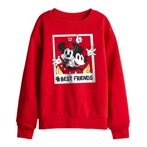 Front - Disney Childrens/Kids Bestfriends Mickey & Minnie Mouse Sweatshirt