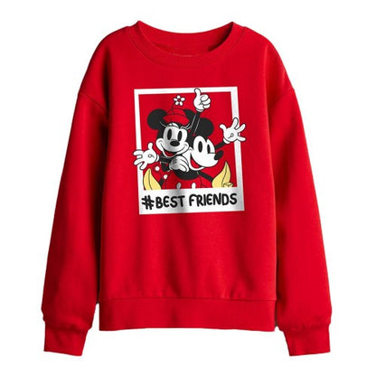 Front - Disney Childrens/Kids Bestfriends Mickey & Minnie Mouse Sweatshirt