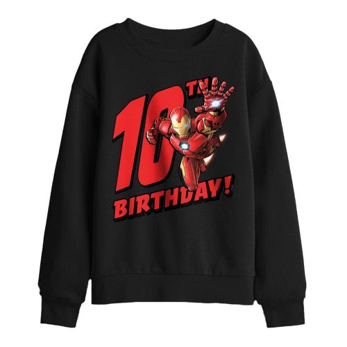Front - Iron Man Childrens/Kids 10th Birthday Sweatshirt