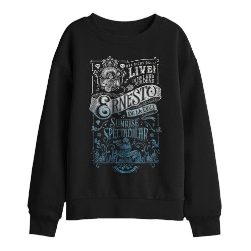 Front - Coco Childrens/Kids Sunrise Spectacular Ernesto de la Cruz Poster Sweatshirt