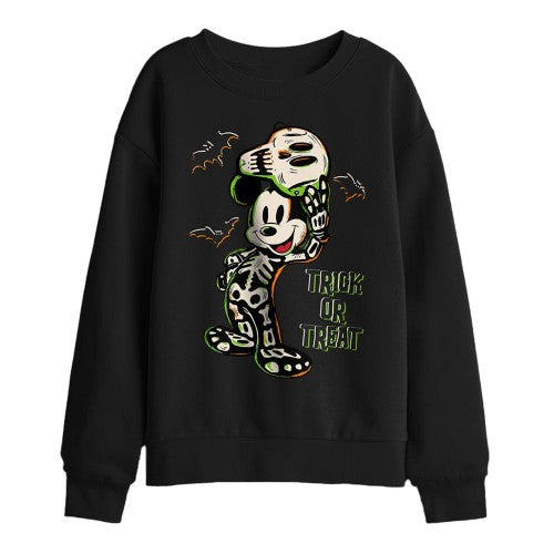 Front - Disney Childrens/Kids Mickey Mouse Skeleton Sweatshirt