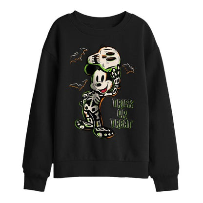 Front - Disney Childrens/Kids Mickey Mouse Skeleton Sweatshirt
