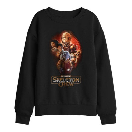 Front - Star Wars: Skeleton Crew Childrens/Kids Skeleton Group Sweatshirt