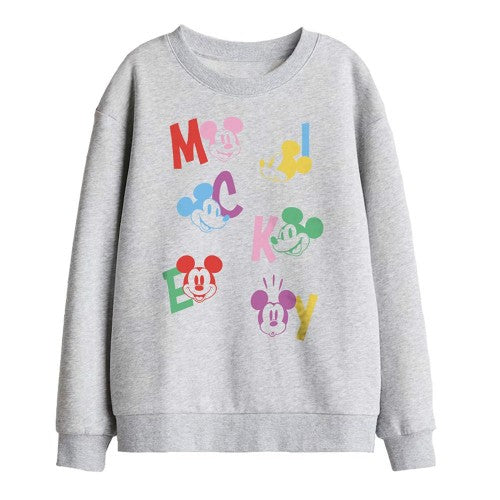 Front - Disney Childrens/Kids Mickey Mouse Letters Sweatshirt