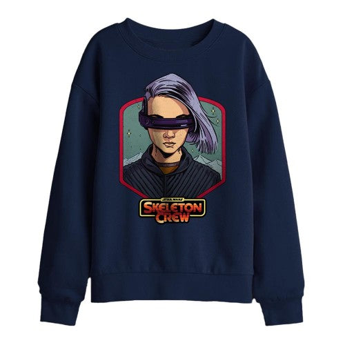 Front - Star Wars: Skeleton Crew Childrens/Kids KB Badge Sweatshirt
