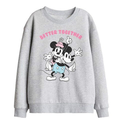 Front - Disney Childrens/Kids Better Together Mickey & Minnie Mouse Sweatshirt