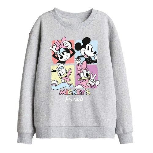 Front - Disney Childrens/Kids Friend Mickey Mouse Squares Sweatshirt