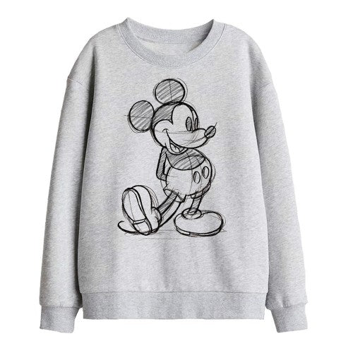Front - Disney Childrens/Kids Mickey Sketch Sweatshirt