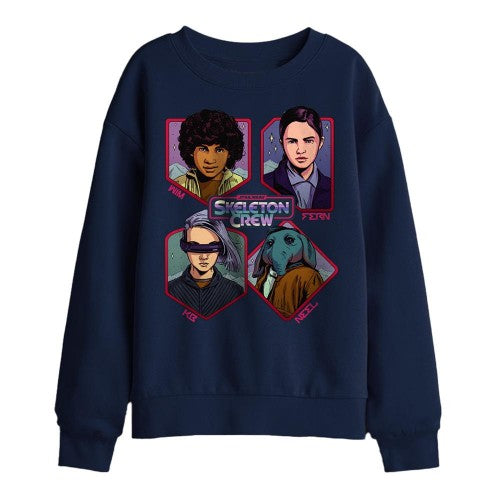 Front - Star Wars: Skeleton Crew Childrens/Kids Badge Sweatshirt