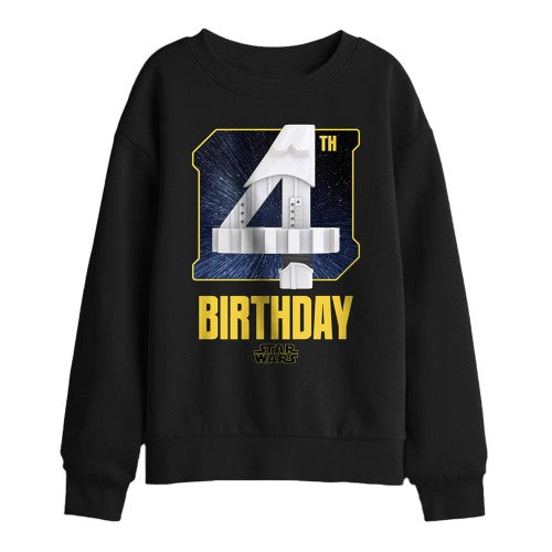 Front - Star Wars Childrens/Kids Stormtrooper 4th Birthday Sweatshirt