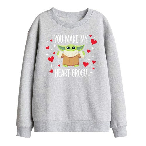 Front - Star Wars Childrens/Kids You Make My Heart Grogu Sweatshirt