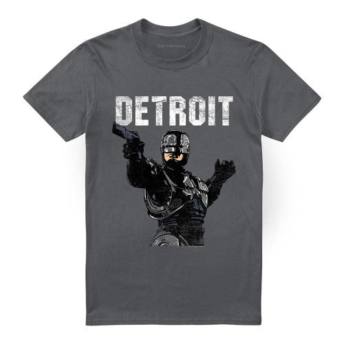Front - Robocop Unisex Adult Detroit T-Shirt