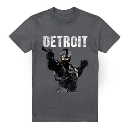Front - Robocop Unisex Adult Detroit T-Shirt