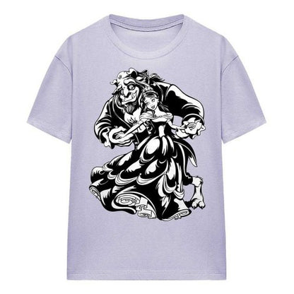 Front - Beauty And The Beast Unisex Adult Dance T-Shirt