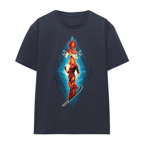 Front - The Marvels Womens/Ladies Diamond Trio T-Shirt