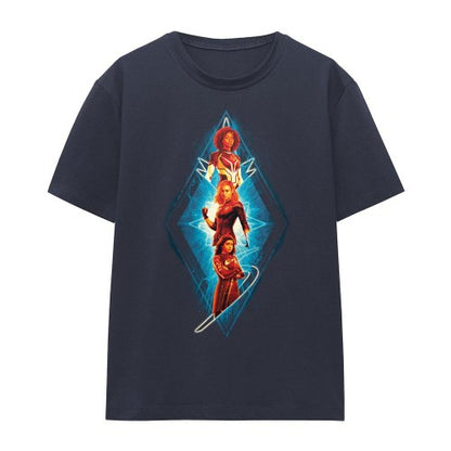 Front - The Marvels Womens/Ladies Diamond Trio T-Shirt