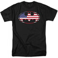 Front - Batman Mens American Flag T-Shirt