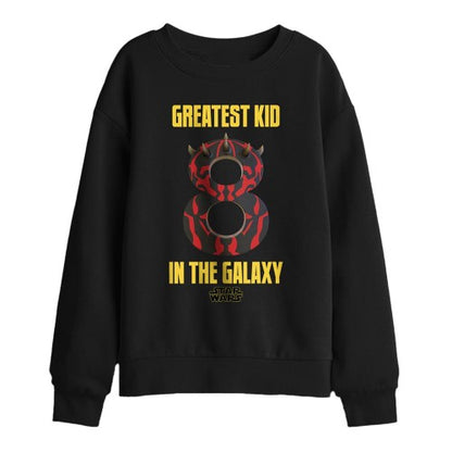 Front - Star Wars Childrens/Kids Greatest Kid Darth Maul 8th Birthday Sweatshirt