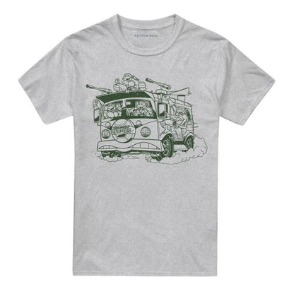Front - Teenage Mutant Ninja Turtles Unisex Adult Radical Wagon T-Shirt