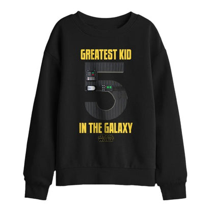 Front - Star Wars Childrens/Kids Greatest Kid Darth Vader 5th Birthday Sweatshirt