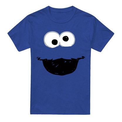 Front - Sesame Street Unisex Adult Cookie Monster Crayon Heather T-Shirt