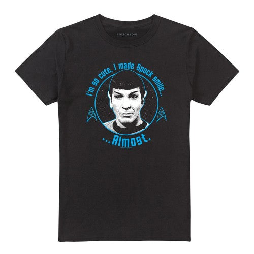 Front - Star Trek Unisex Adult Almost Smile T-Shirt