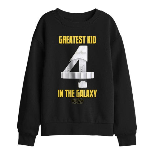 Front - Star Wars Childrens/Kids Greatest Kid Stormtrooper 4th Birthday Sweatshirt