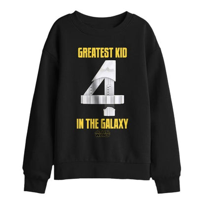 Front - Star Wars Childrens/Kids Greatest Kid Stormtrooper 4th Birthday Sweatshirt