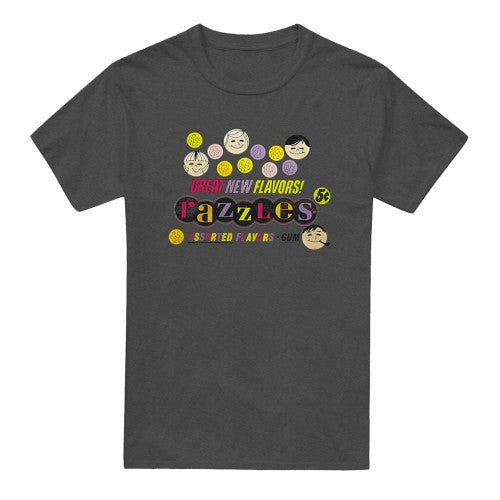 Front - Dubble Bubble Unisex Adult Razzles Retro Box Heather T-Shirt