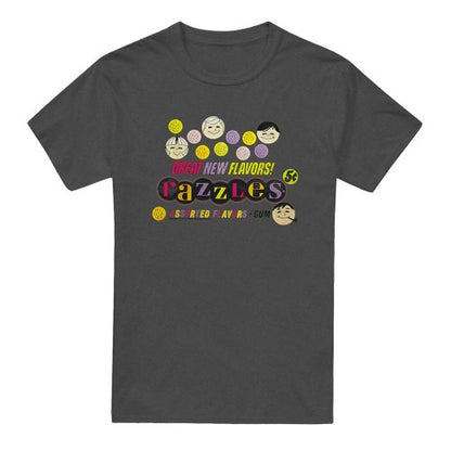 Front - Dubble Bubble Unisex Adult Razzles Retro Box Heather T-Shirt