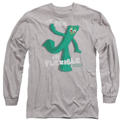 Front - Gumby Unisex Adult I´m Flexible Long-Sleeved T-Shirt