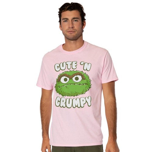 Front - Sesame Street Mens Cute N Grumpy T-Shirt