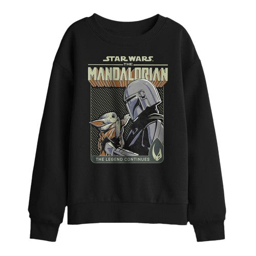 Front - Star Wars Mandalorian Childrens/Kids Legend Continues Grogu Sweatshirt