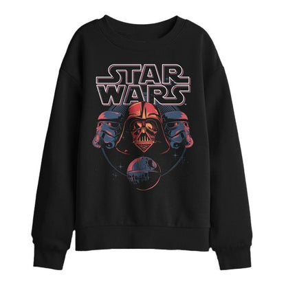 Front - Star Wars Childrens/Kids Trio Death Star Sweatshirt
