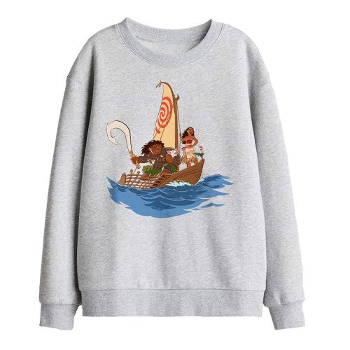 Front - Moana Childrens/Kids Voyage Maui Moana Sweatshirt