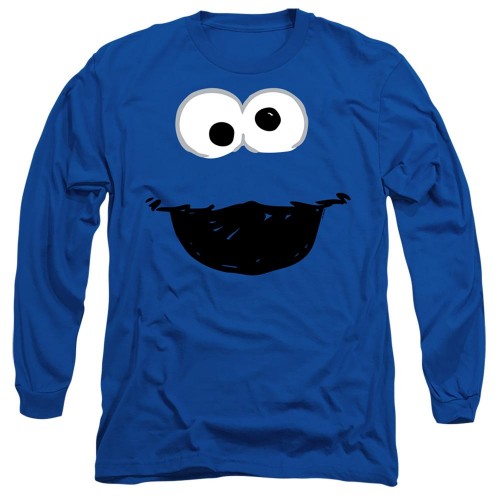 Front - Sesame Street Unisex Adult Cookie Monster Long-Sleeved T-Shirt