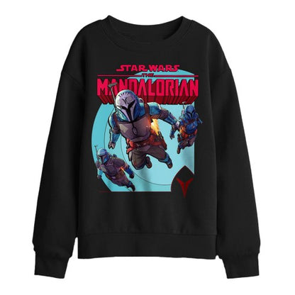 Front - Star Wars Mandalorian Childrens/Kids Attack Sweatshirt