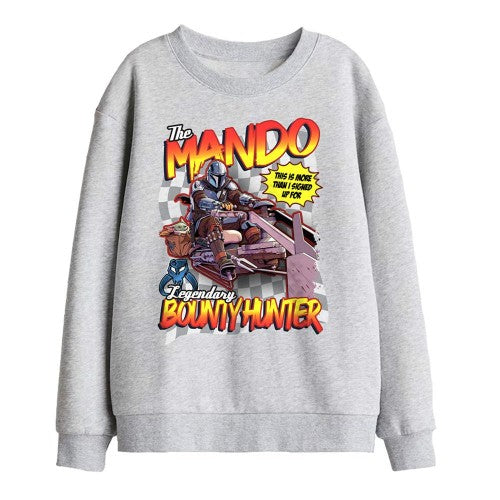 Front - Star Wars The Mandalorian Childrens/Kids Bounty Hunter Speed Bike Sweatshirt