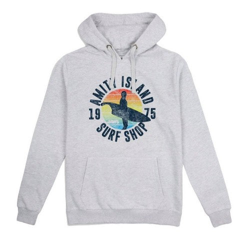 Front - Jaws Womens/Ladies Amity Surf Shop Heather Hoodie