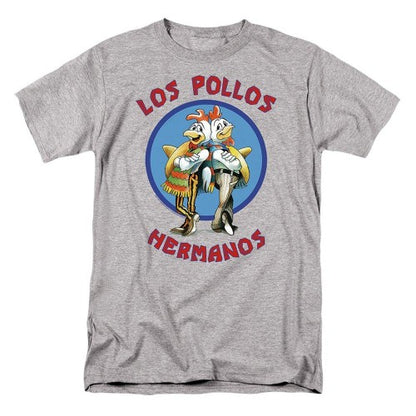 Front - Breaking Bad Mens Los Pollos Emblem Heather T-Shirt