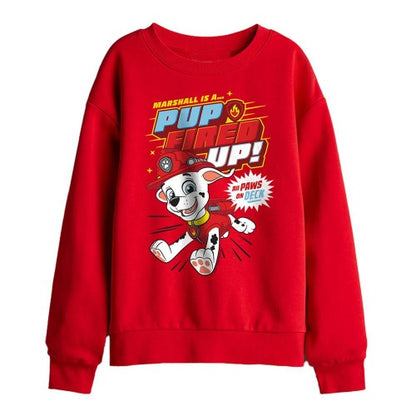 Front - Paw Patrol Childrens/Kids Pup Fired Up Marshall Sweatshirt