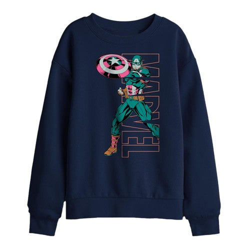 Front - Captain America Childrens/Kids Emerge Sweatshirt