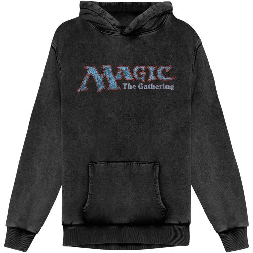 Front - Magic The Gathering Mens Retro Logo Vintage Wash Hoodie