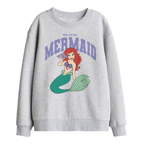Front - The Little Mermaid Childrens/Kids Collegiate Sweatshirt