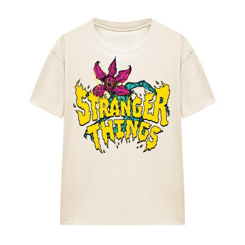 Front - Stranger Things Womens/Ladies Cruiser Demogorgon T-Shirt