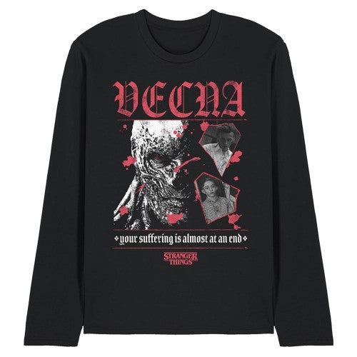 Front - Stranger Things Unisex Adult Suffering Vecna Long-Sleeved T-Shirt